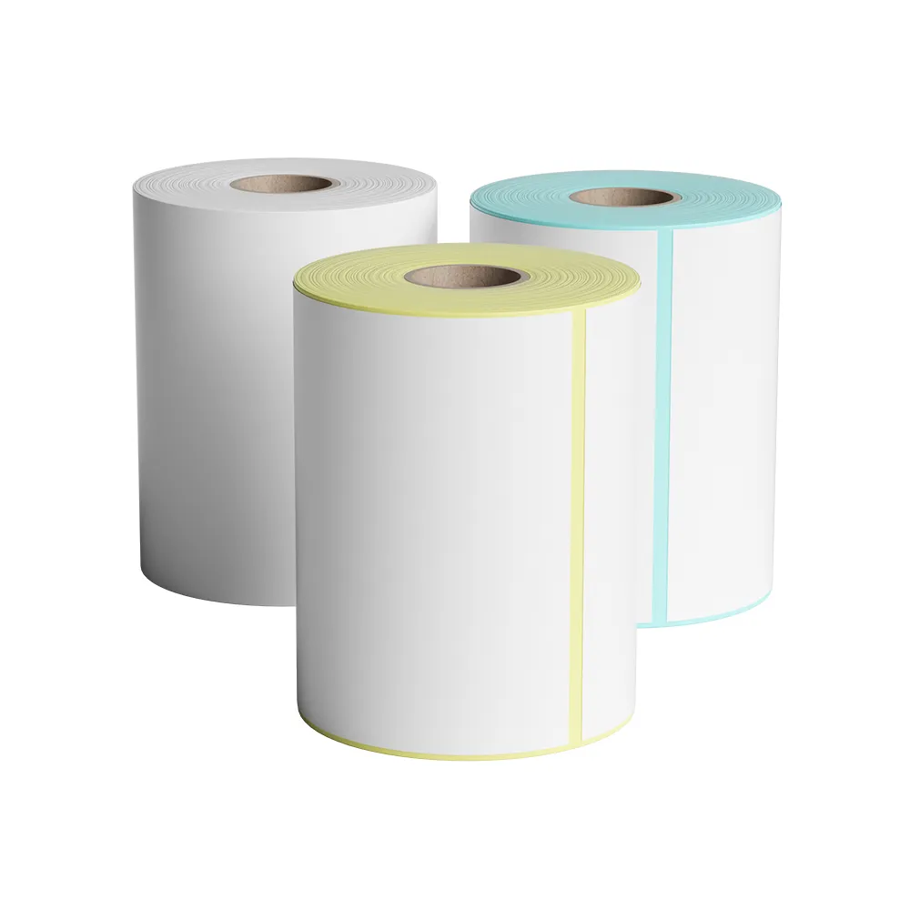 1. Economic Top Thermal Paper Logistics Label rolls - 3 glassine colors.webp